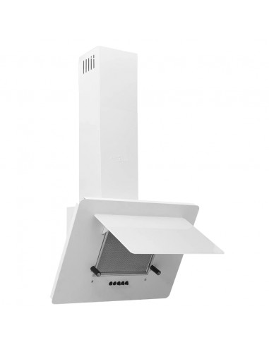 Cappa a Parete 60 cm in Acciaio Inox e Vetro Temperato Bianco