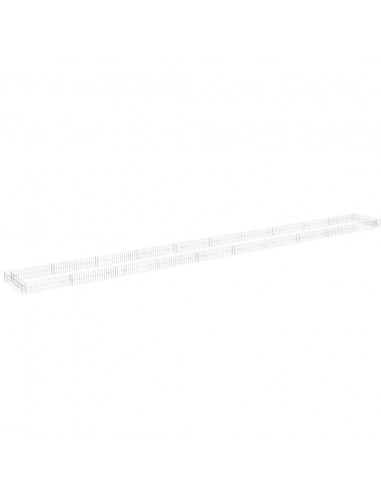 Gabbione Letto Rialzato in Acciaio Zincato 1000x100x20 cm