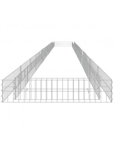 Gabbione Letto Rialzato in Acciaio Zincato 1000x100x20 cm