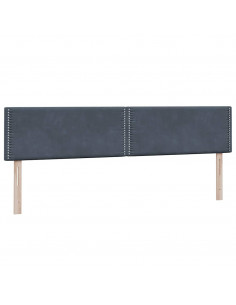 Giroletto a Molle con Materassi Grigio Scuro 180x210 cm Velluto 2