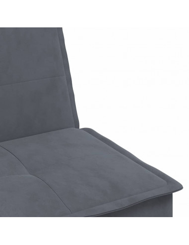 Divano Letto a L Grigio Scuro 255x140x70 cm in Velluto