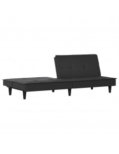 Divano Letto Nero in Tessuto 2