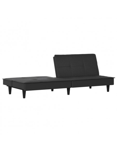 Divano Letto Nero in Tessuto