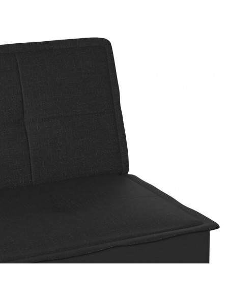Divano Letto Nero in Tessuto
