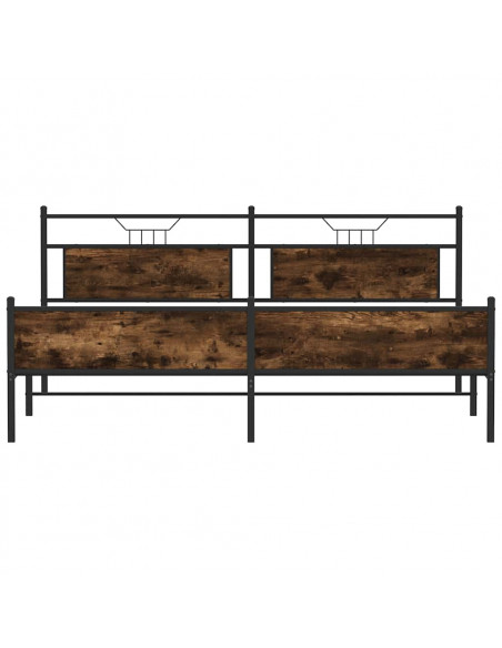 Giroletto senza Materaso in Metallo Rovere Fumo 200x200 cm