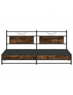 Giroletto senza Materaso in Metallo Rovere Fumo 200x200 cm