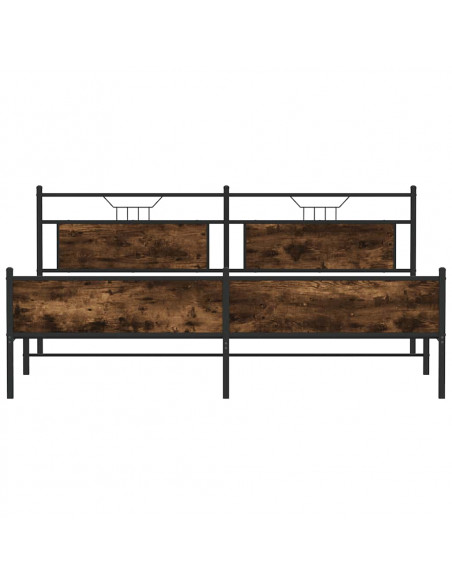 Giroletto senza Materaso in Metallo Rovere Fumo 193x203 cm