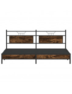 Giroletto senza Materaso in Metallo Rovere Fumo 200x200 cm