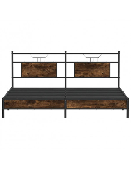 Giroletto senza Materasso Rovere Fumo 183x213 cm in Truciolato