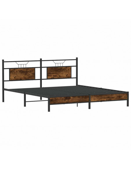 Giroletto senza Materasso Rovere Fumo 183x213 cm in Truciolato