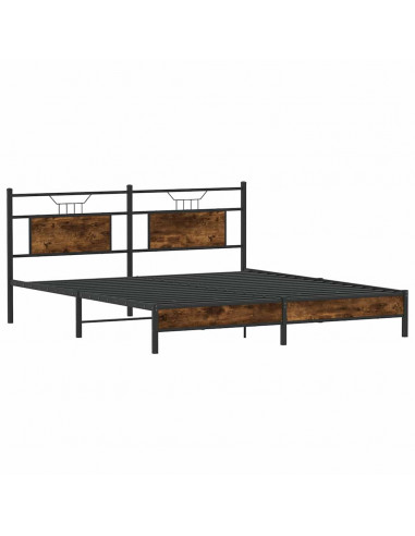 Giroletto senza Materasso Rovere Fumo 160x200 cm in Truciolato