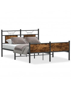 Giroletto senza Materasso Rovere Fumo 140x190 cm in Truciolato 2