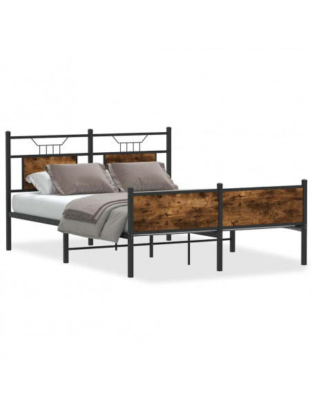 Giroletto senza Materasso Rovere Fumo 140x190 cm in Truciolato