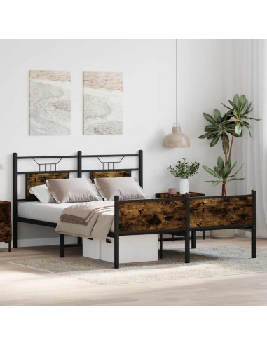 Giroletto senza Materasso Rovere Fumo 140x190 cm in Truciolato