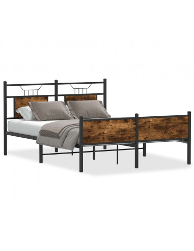 Giroletto senza Materasso Rovere Fumo 137x190 cm in Truciolato