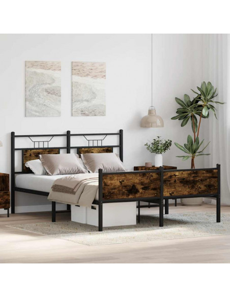 Giroletto senza Materasso Rovere Fumo 137x190 cm in Truciolato