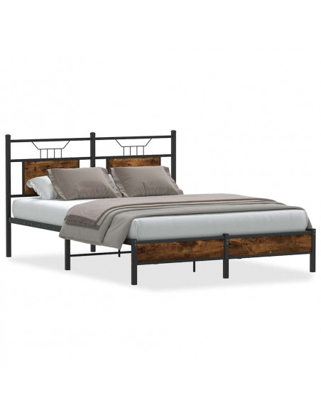 Giroletto senza Materasso Rovere Fumo 137x190 cm in Truciolato
