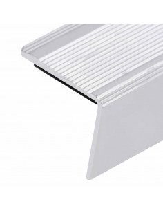Profili a L per Gradini 15 pz in Alluminio 100 cm Argento