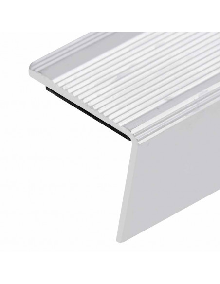 Profili a L per Gradini 15 pz in Alluminio 90 cm Argento