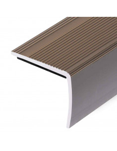 Profili a L per Gradini 15 pz in Alluminio 100 cm Marrone