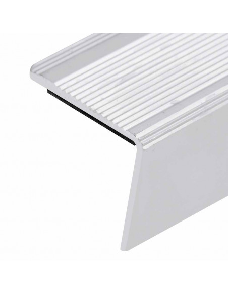 Profili a L per Gradini 15 pz in Alluminio 90 cm Argento