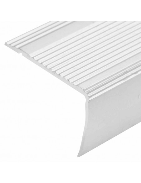 Profili a L per Gradini 15 pz in Alluminio 100 cm Argento