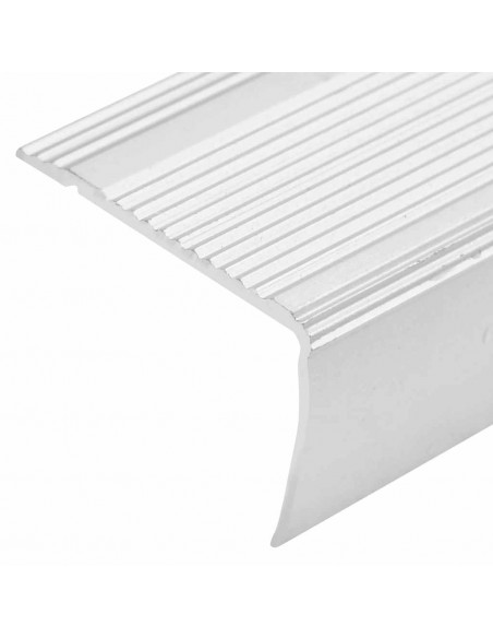 Profili a L per Gradini 15 pz in Alluminio 90 cm Argento