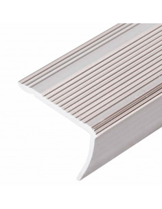 Profili a L per Gradini 5 pz in Alluminio 100 cm Champagne