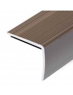 Profili a L per Gradini 5 pz in Alluminio 90 cm Marrone