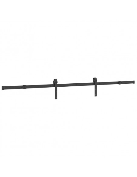 Porta Scorrevole con Set Hardware 85x210 cm Legno Massello Pino