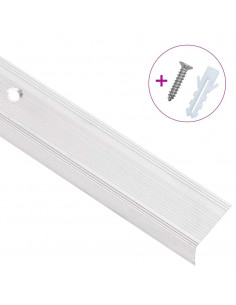 Profili a L per Gradini 15 pz in Alluminio 100 cm Argento 2