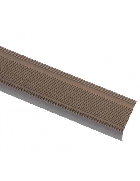 Profili a L per Gradini 15 pz in Alluminio 90 cm Marrone