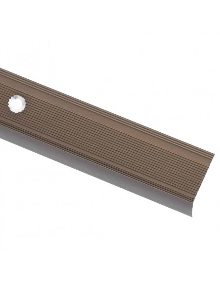Profili a L per Gradini 15 pz in Alluminio 90 cm Marrone