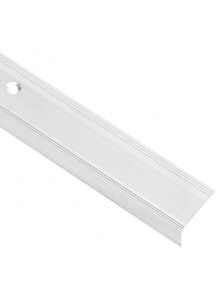 Profili a L per Gradini 15 pz in Alluminio 90 cm Argento