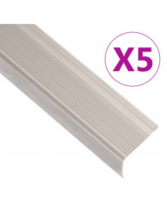 Profili a L per Gradini 5 pz in Alluminio 100 cm Champagne 2