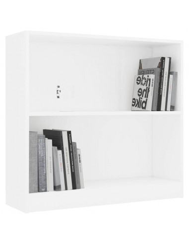 Libreria Bianca 80x24x75 cm in Legno Multistrato