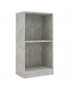 Libreria Grigio Cemento 40x24x75 cm in Legno Multistrato