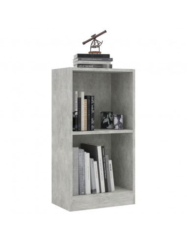 Libreria Grigio Cemento 40x24x75 cm in Legno Multistrato
