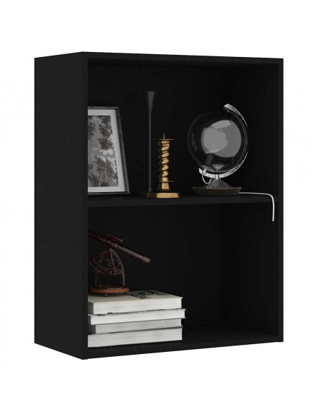 Libreria Nera 60x30x76,5 cm in Legno Multistrato