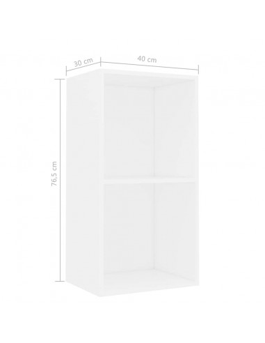 Libreria Bianca 40x30x76,5 cm in Legno Multistrato