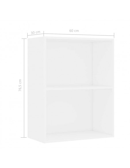 Libreria Bianca 60x30x76,5 cm in Legno Multistrato