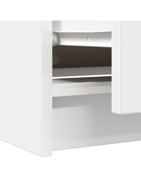 Mobile Porta TV Bianco 60x35x54 cm in Legno Multistrato