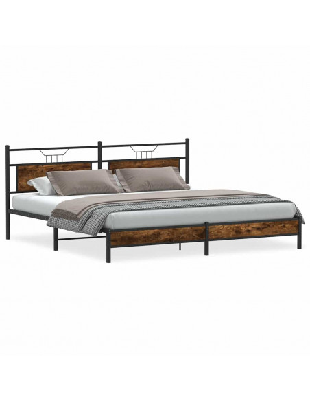 Giroletto senza Materaso in Metallo Rovere Fumo 200x200 cm