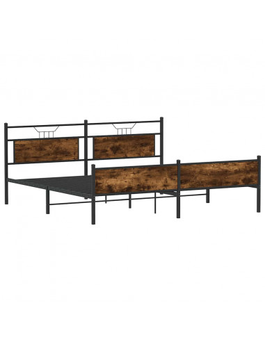 Giroletto senza Materaso in Metallo Rovere Fumo 193x203 cm