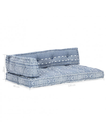 Cuscino per Divani Pallet Indaco in Tessuto Patchwork