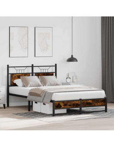 Giroletto senza Materasso Rovere Fumo 120x190 cm in Truciolato