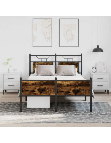 Giroletto senza Materasso Rovere Fumo 120x200 cm in Truciolato
