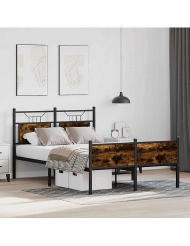 Giroletto senza Materasso Rovere Fumo 120x200 cm in Truciolato