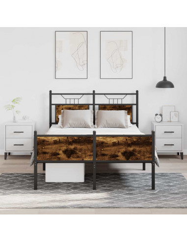 Giroletto senza Materasso Rovere Fumo 120x190 cm in Truciolato