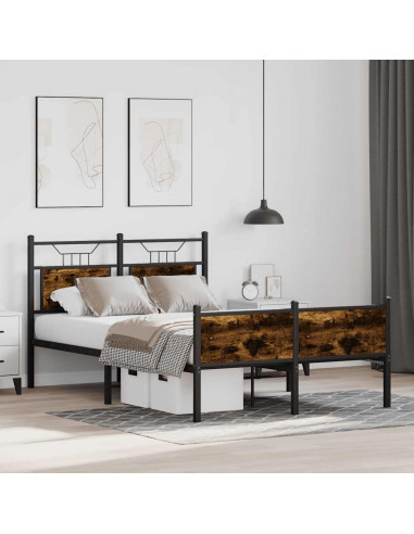 Giroletto senza Materasso Rovere Fumo 120x190 cm in Truciolato